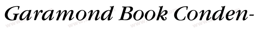 Garamond Book Conden字体转换